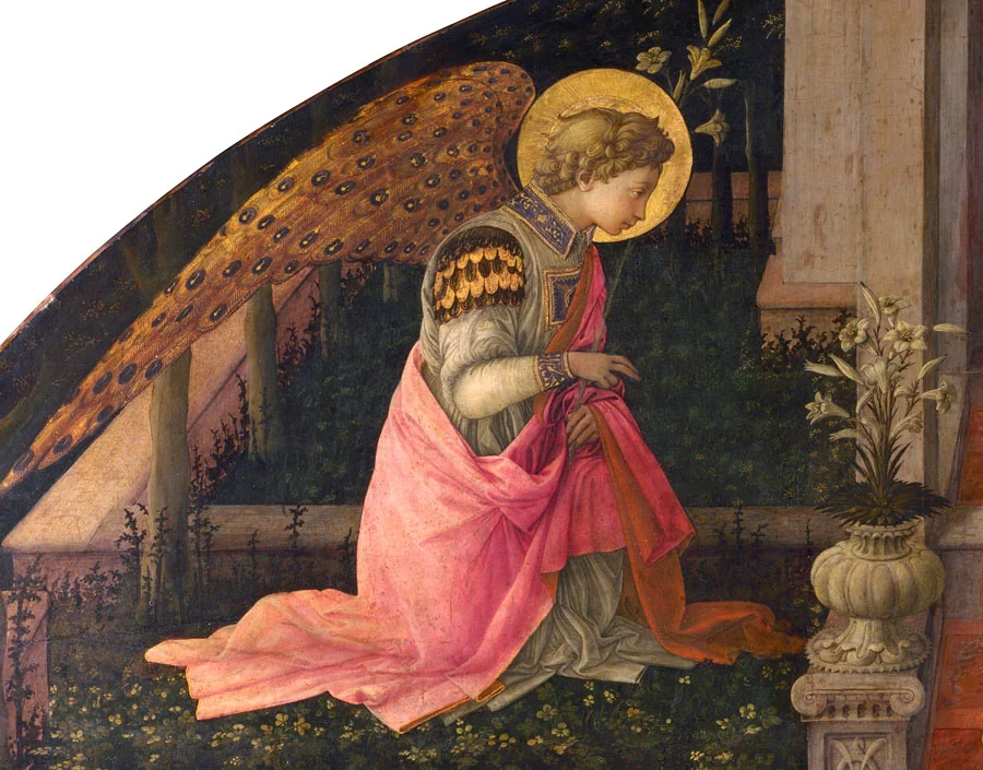 The Annunciation (detail) — Fra Filippo Lippi